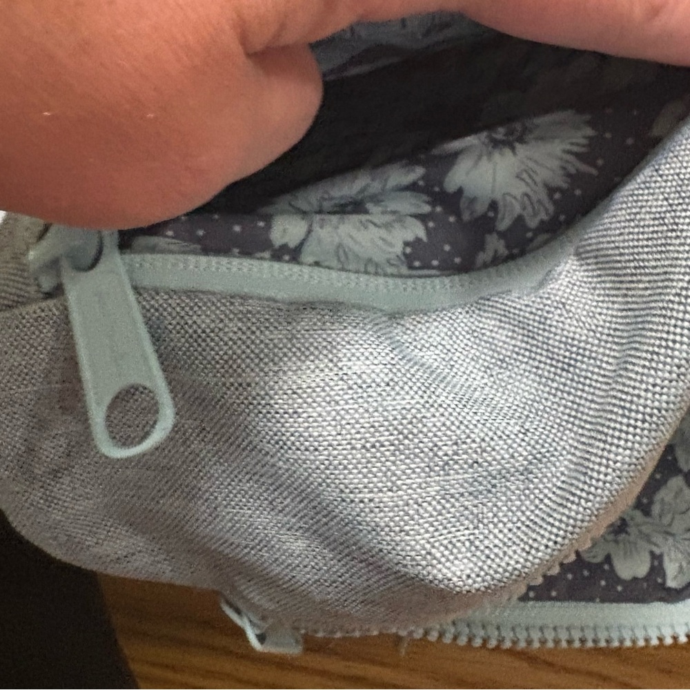 Vera Bradley Gray Sling Bag with Light Blue Accents - Picture 5 of 6